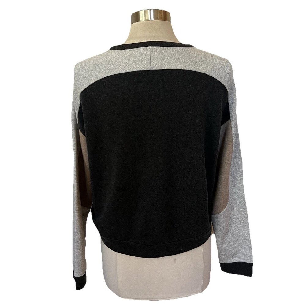 Brunello Cucinelli Sweatshirt M Womens Gray Colorblock Cotton Italy Quiet Luxury - Picture 4 of 8
